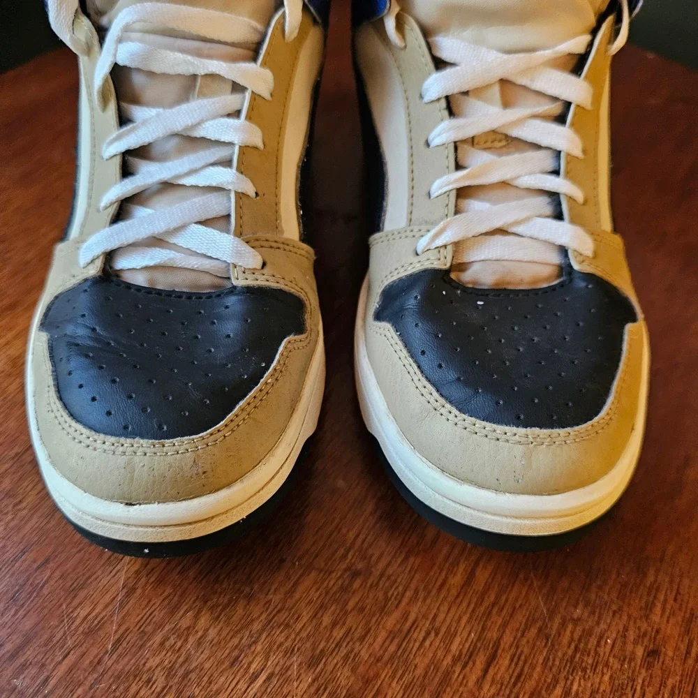 Puma Rebound LayUp‎ SL Kids High Top Sneakers Tan Black Blue 370486-38 Size 6C